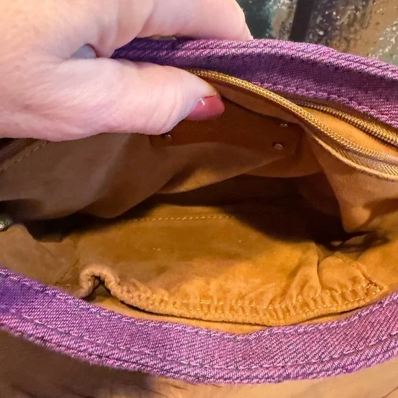 Patricia Nash Quilted Denim Bonny Crossbody in stunning Dark Pink (fusha) NWOT